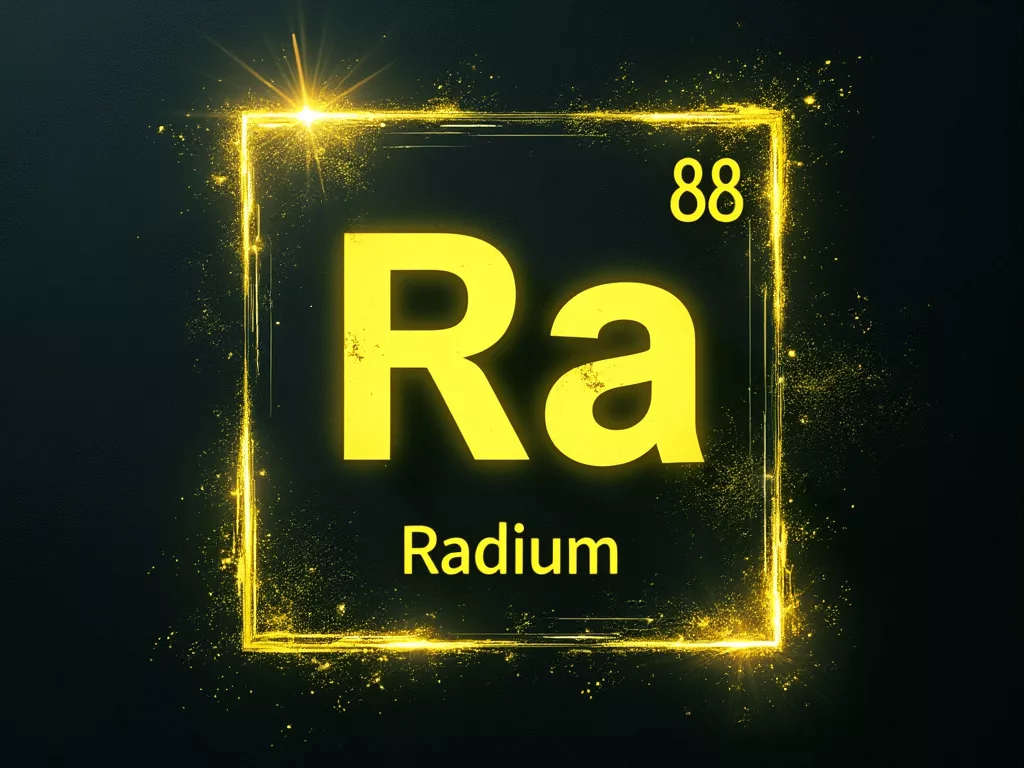 Radium, A Shining Radioactive Metal